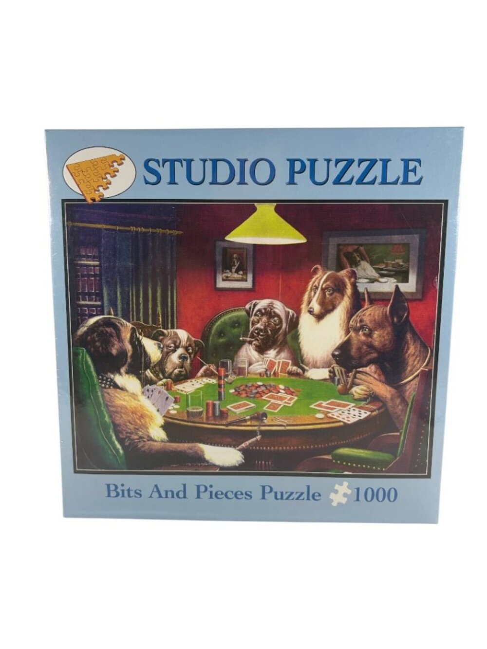 VTG Bits and Pieces Studio Puzzle 1000 Pieces Dogs Playing Cards Poker Coolidge